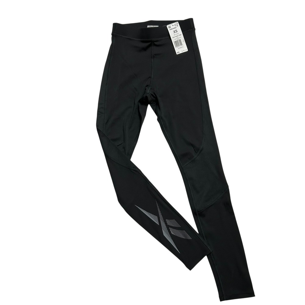 Reebok Run Vector Tight‎ XS Black Speedwick Compression Pants Logo NWT Athletic